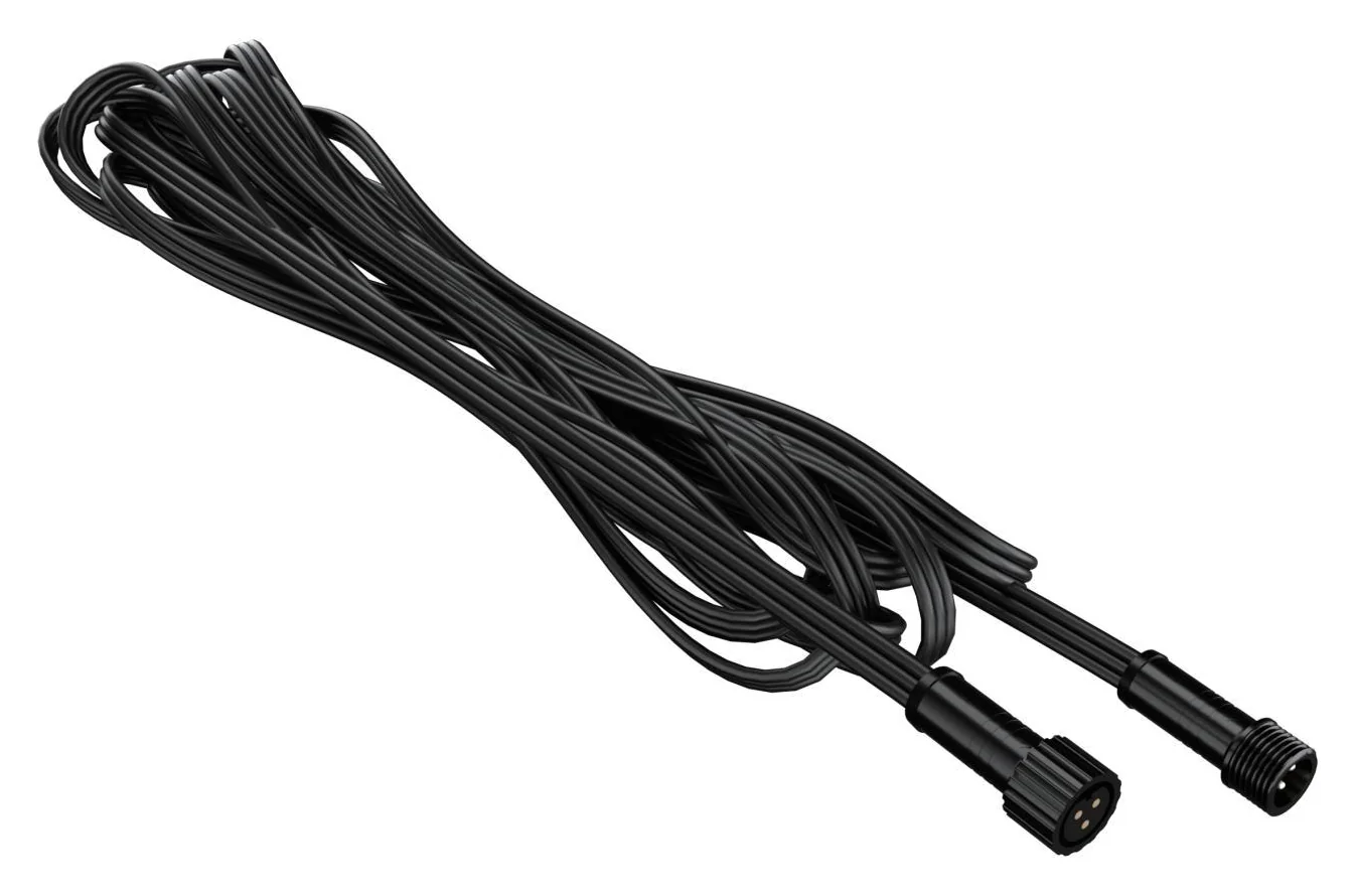 Black extension cable for permanent pixel lighting system